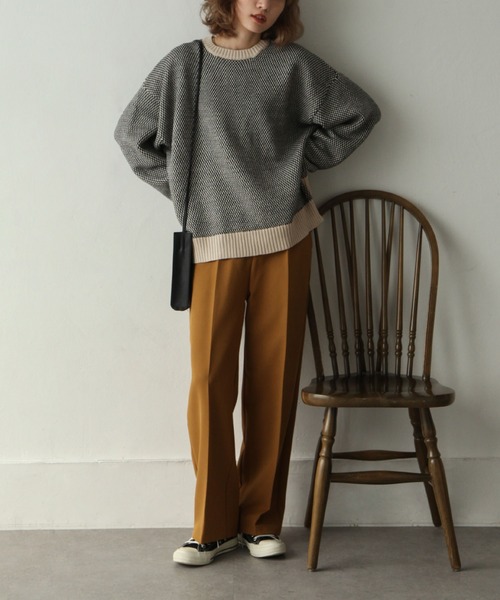 カラフルバイカラーニット