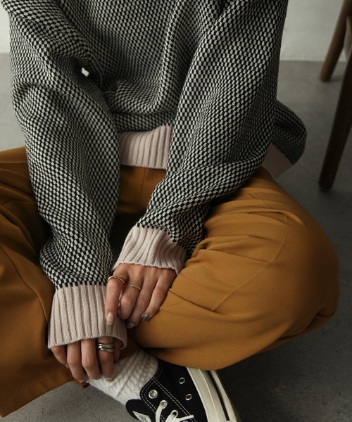 カラフルバイカラーニット