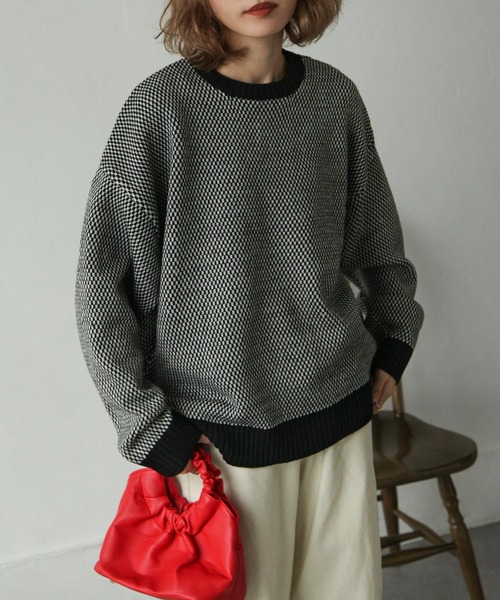 カラフルバイカラーニット