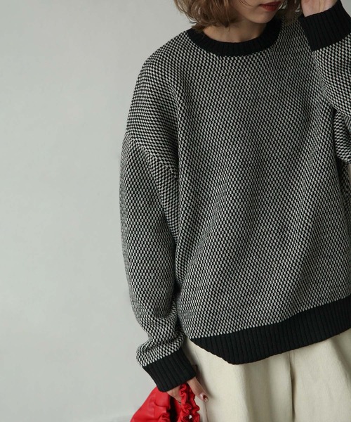 カラフルバイカラーニット