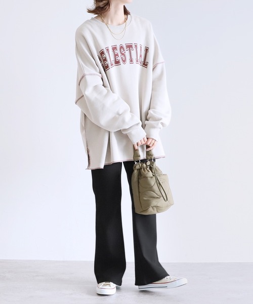reca(レカ)の「裏起毛ボンディングセミフレアパンツ(その他パンツ・レディース・オリーブ/ブラック/パープル・FREE)」の7枚目の写真