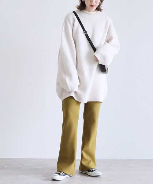 reca(レカ)の「裏起毛ボンディングセミフレアパンツ(その他パンツ・レディース・オリーブ/ブラック/パープル・FREE)」の13枚目の写真