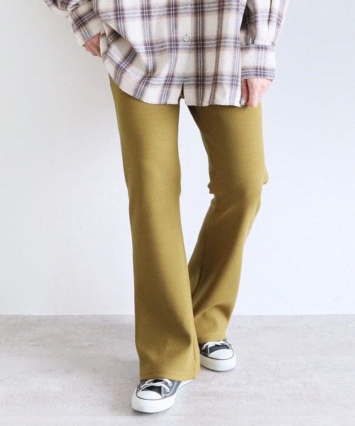 reca(レカ)の「裏起毛ボンディングセミフレアパンツ(その他パンツ・レディース・オリーブ/ブラック/パープル・FREE)」の11枚目の写真