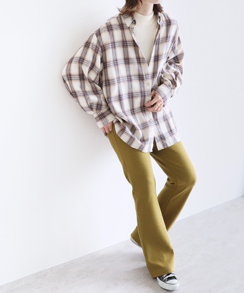 reca(レカ)の「裏起毛ボンディングセミフレアパンツ(その他パンツ・レディース・オリーブ/ブラック/パープル・FREE)」の14枚目の写真
