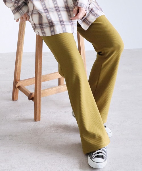 reca(レカ)の「裏起毛ボンディングセミフレアパンツ(その他パンツ・レディース・オリーブ/ブラック/パープル・FREE)」の12枚目の写真