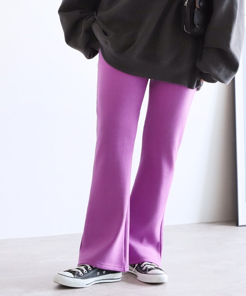 reca(レカ)の「裏起毛ボンディングセミフレアパンツ(その他パンツ・レディース・オリーブ/ブラック/パープル・FREE)」の15枚目の写真