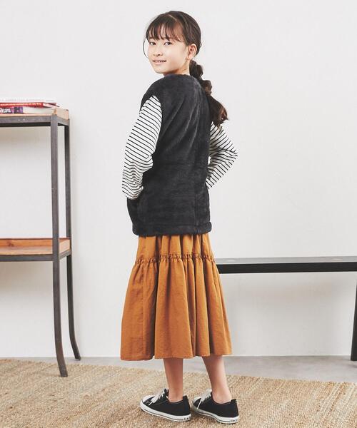 coen（コーエン）の「【coen キッズ/ジュニア】[洗える]ハイパイルフリースベスト（ベスト・キッズ・ブラック/ベージュ・150/110/130）」の5枚目の写真