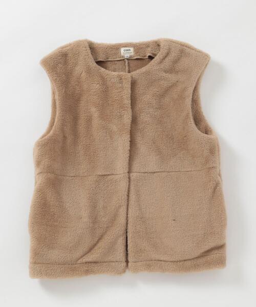 coen（コーエン）の「【coen キッズ/ジュニア】[洗える]ハイパイルフリースベスト（ベスト・キッズ・ブラック/ベージュ・150/110/130）」の13枚目の写真