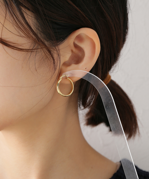 plage（プラージュ）の「【BONVO/ボンボ】 BULL HOOPS ピアス（ピアス（両耳用）・レディース・ゴールド・FREE）」の7枚目の写真