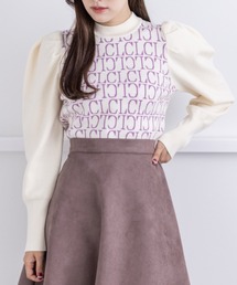 clear | モノグラムロゴ長袖ニットトップス ≪2022AW新作≫(ニット/セーター)