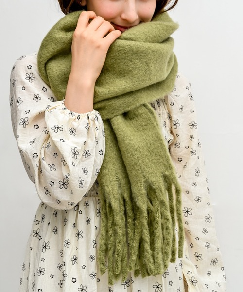 セール】ボリュームフリンジマフラー 全10色（ストール/ショール