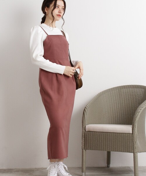 Cutie Blonde（キューティーブロンド）の「◆配色ステッチキャミワンピース（ワンピース・レディース・ブラック/アイボリー/ピンク系・02/03）」の18枚目の写真