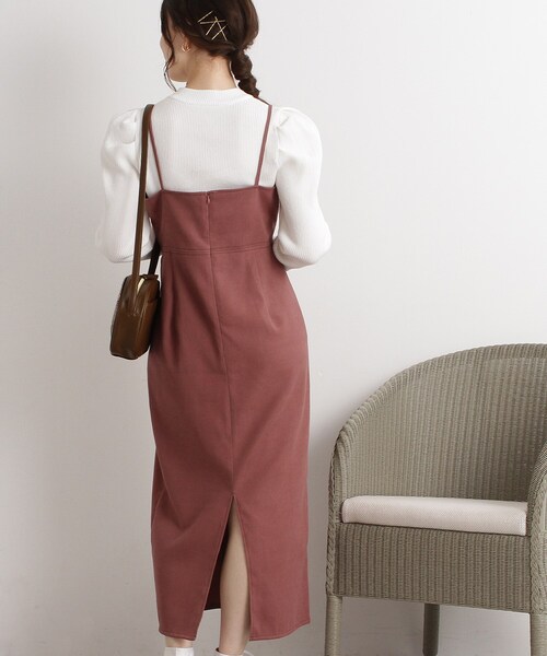 Cutie Blonde（キューティーブロンド）の「◆配色ステッチキャミワンピース（ワンピース・レディース・ブラック/アイボリー/ピンク系・02/03）」の20枚目の写真