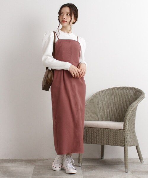 Cutie Blonde（キューティーブロンド）の「◆配色ステッチキャミワンピース（ワンピース・レディース・ブラック/アイボリー/ピンク系・02/03）」の21枚目の写真