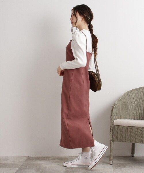 Cutie Blonde（キューティーブロンド）の「◆配色ステッチキャミワンピース（ワンピース・レディース・ブラック/アイボリー/ピンク系・02/03）」の22枚目の写真