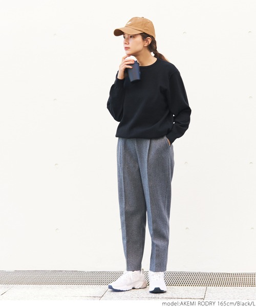 coca（coca）（コカ）の「ウールタッチUネックニット（ニット/セーター・レディース・ネイビー/ライトピンク/アイボリー/ライトブルー/ブラック・M/L/S）」の6枚目の写真