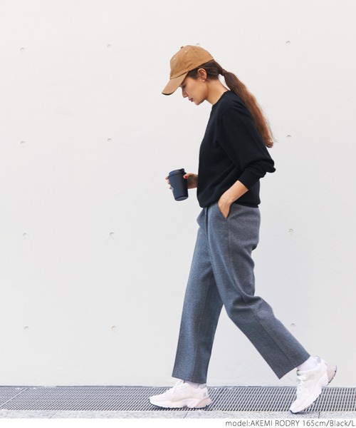 coca（coca）（コカ）の「ウールタッチUネックニット（ニット/セーター・レディース・ネイビー/ライトピンク/アイボリー/ライトブルー/ブラック・M/L/S）」の7枚目の写真