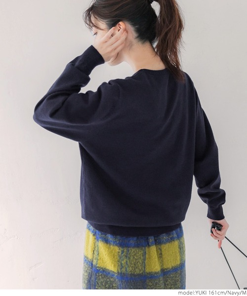 coca（coca）（コカ）の「ウールタッチUネックニット（ニット/セーター・レディース・ネイビー/ライトピンク/アイボリー/ライトブルー/ブラック・M/L/S）」の15枚目の写真