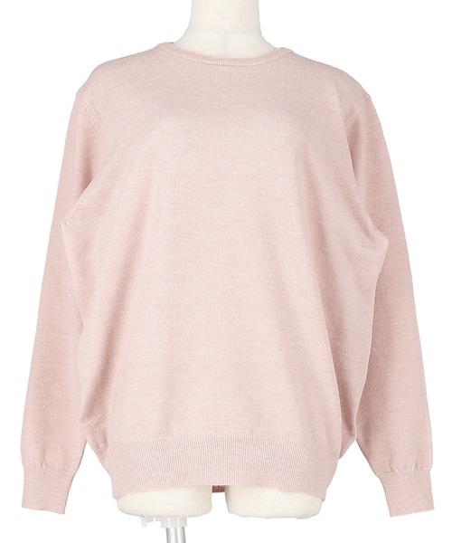 coca（coca）（コカ）の「ウールタッチUネックニット（ニット/セーター・レディース・ネイビー/ライトピンク/アイボリー/ライトブルー/ブラック・M/L/S）」の22枚目の写真