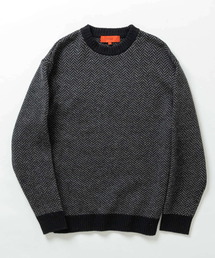URBAN RESEARCH ROSSO MEN | 『XLサイズあり』ヘリンボーン柄ニット(ニット/セーター)