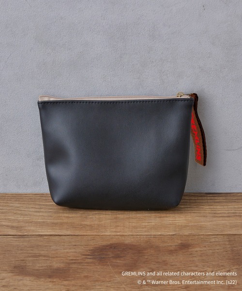 BIRTHDAY BAR（バースデイバー）の「【Gremlins グレムリン】ギズモ ワッペンポーチ（ポーチ・レディース・ブラウン/ブルーグレー・フリー）」の3枚目の写真