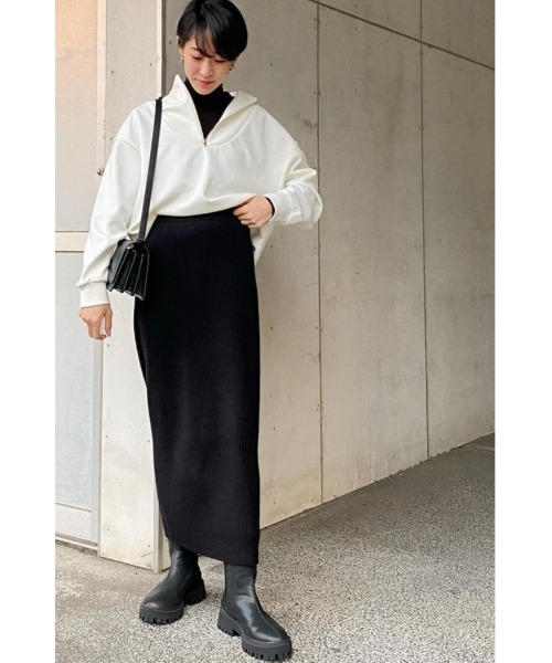 &. NOSTALGIA（アンドドットノスタルジア）の「【ZOZO限定】ハーフジップポンチプルオーバー（パーカー・レディース・ホワイト/ブラック・FREE）」の22枚目の写真