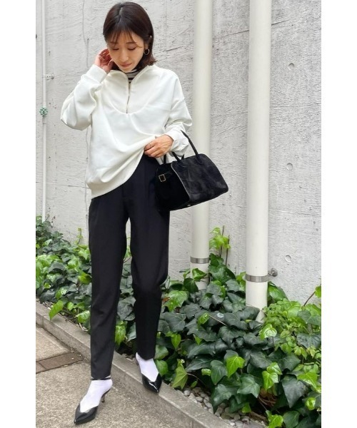 &. NOSTALGIA（アンドドットノスタルジア）の「【ZOZO限定】ハーフジップポンチプルオーバー（パーカー・レディース・ホワイト/ブラック・FREE）」の19枚目の写真