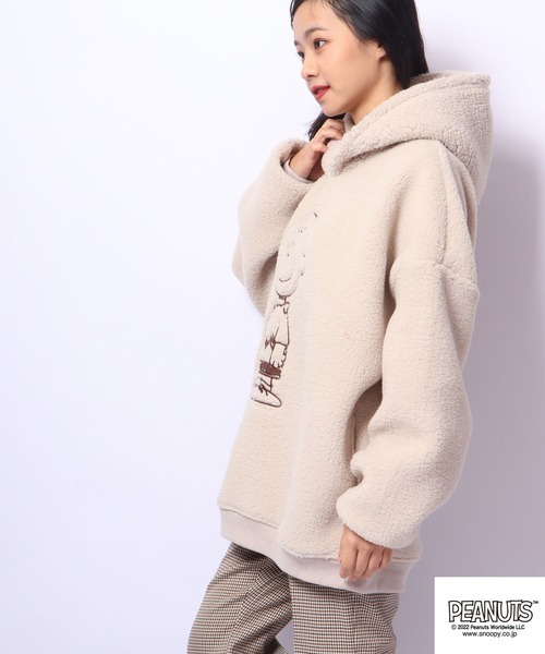 PEANUTS(ピーナッツ)の「PEANUTS スヌーピー/チャーリーブラウン ボアパーカー(パーカー・レディース・ネイビー/カーキ/アイボリー/カーキ系/ホワイト系その他/ネイビー系/カーキ系1/ネイビー系1/ホワイト系その他2・M/L)」の14枚目の写真