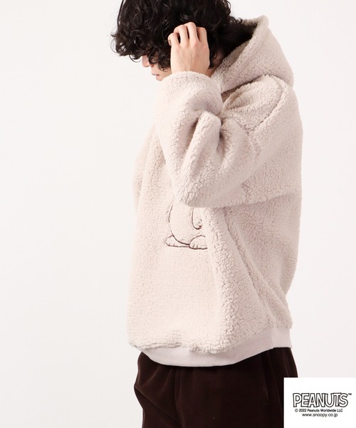 ゆ*え様 COACH×PEANUTS　スヌーピー柄ブラウンパーカー【オークション COACH×PEANUTSスヌーピー柄ブラウンパーカー