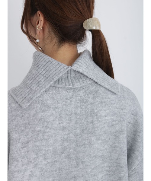 Te chichi(テチチ)の「スヌード付クルーネックニット(ニット/セーター・レディース・ネイビー/ベージュ/グレー・フリ-)」の15枚目の写真