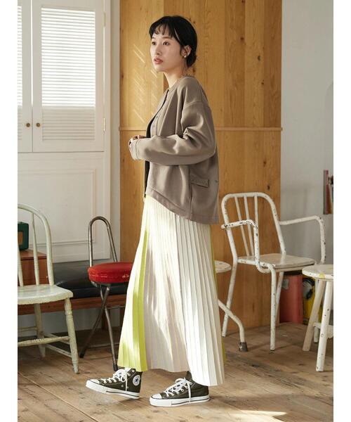 CRAFT STANDARD BOUTIQUE（クラフトスタンダードブティック）の「マルチストライプバイカラーニットスカート（スカート・レディース・イエロー/ピンク/グリーン・FREE）」の8枚目の写真