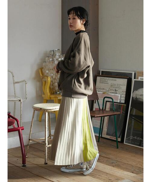 CRAFT STANDARD BOUTIQUE（クラフトスタンダードブティック）の「マルチストライプバイカラーニットスカート（スカート・レディース・イエロー/ピンク/グリーン・FREE）」の10枚目の写真