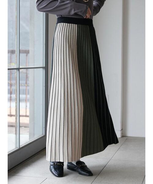 CRAFT STANDARD BOUTIQUE（クラフトスタンダードブティック）の「マルチストライプバイカラーニットスカート（スカート・レディース・イエロー/ピンク/グリーン・FREE）」の14枚目の写真