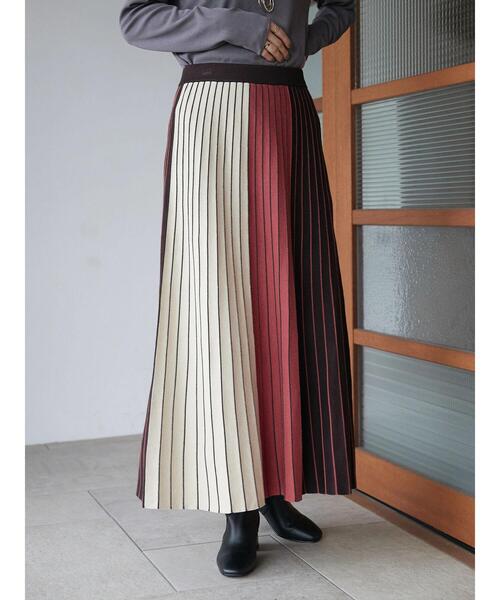 CRAFT STANDARD BOUTIQUE（クラフトスタンダードブティック）の「マルチストライプバイカラーニットスカート（スカート・レディース・イエロー/ピンク/グリーン・FREE）」の19枚目の写真