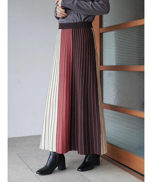 CRAFT STANDARD BOUTIQUE（クラフトスタンダードブティック）の「マルチストライプバイカラーニットスカート（スカート・レディース・イエロー/ピンク/グリーン・FREE）」の20枚目の写真