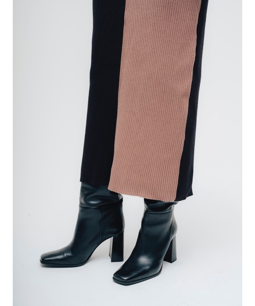 led.tokyo（レッドトウキョウ）の「【led.tokyo】バックオープンバイカラーリブニットワンピース（ワンピース・レディース・グレー/ブラック・FREE）」の21枚目の写真