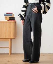 WEGO | WEGO/【マルチサイズ】ウエストフィットワイドストレートパンツ(デニムパンツ)