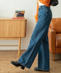WEGO | WEGO/【マルチサイズ】ウエストフィットワイドストレートパンツ(デニムパンツ)