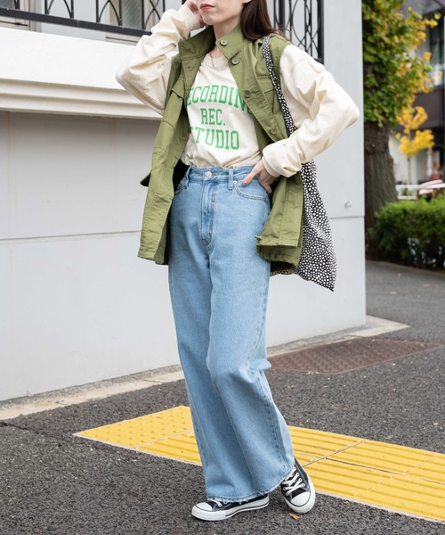 WEGO（ウィゴー）の「WEGO/【マルチサイズ】ウエストフィットワイドストレートパンツ（デニムパンツ・レディース・ブラック系その他/ブラック/インディゴブルー/ライトインディゴブルー/コバルトブルー・X-SMALL/SMALL/MEDIUM/LARGE/X-LARGE）」の18枚目の写真