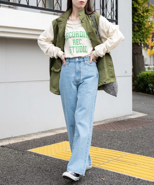 WEGO（ウィゴー）の「WEGO/【マルチサイズ】ウエストフィットワイドストレートパンツ（デニムパンツ・レディース・ブラック系その他/ブラック/インディゴブルー/ライトインディゴブルー/コバルトブルー・X-SMALL/SMALL/MEDIUM/LARGE/X-LARGE）」の19枚目の写真