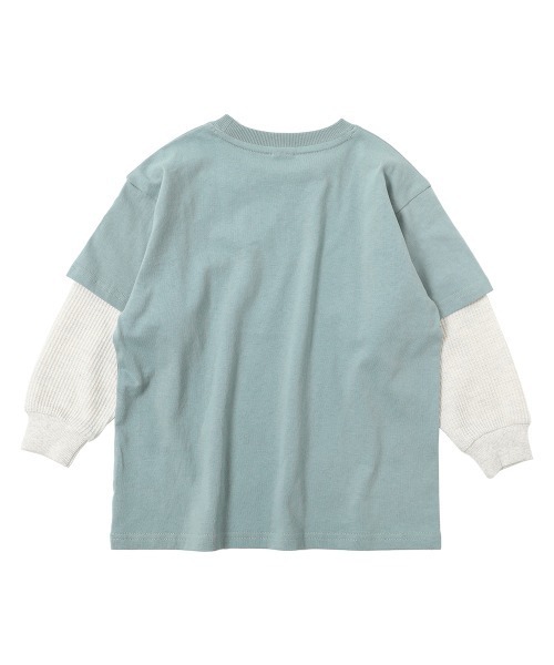 devirock(デビロック)の「レイヤード風 長袖Tシャツ(Tシャツ/カットソー・キッズ・ブルー系その他/スミクロ/ダークパープル/グレー系その他/グリーン系6/グリーン系/チャコール/ブルー系その他2/オートミール・120cm/110cm/130cm/100cm/140cm/160cm/150cm)」の11枚目の写真