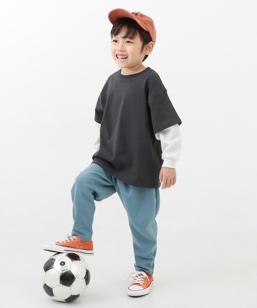devirock(デビロック)の「レイヤード風 長袖Tシャツ(Tシャツ/カットソー・キッズ・ブルー系その他/スミクロ/ダークパープル/グレー系その他/グリーン系6/グリーン系/チャコール/ブルー系その他2/オートミール・120cm/110cm/130cm/100cm/140cm/160cm/150cm)」の19枚目の写真