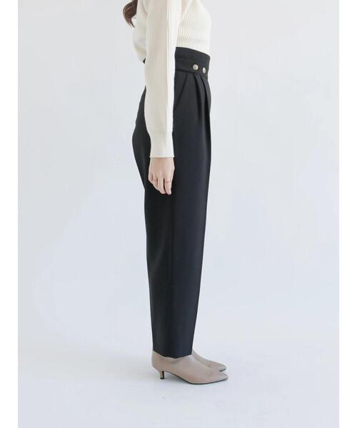 Te chichi（テチチ）の「ダブルクロスハイウエストテーパードパンツ（その他パンツ・レディース・グリーン/ピンク/ブラック・SMALL/MEDIUM）」の10枚目の写真