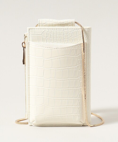 THE SHOP TK （ザ ショップ ティーケー ）の「◆ウォレットスマホミニショル（ショルダーバッグ・レディース・ホワイト系8/グリーン/ベージュ系その他2/ブラック系5/ブラック/ブルー/グレー系4/シルバー・00）」の2枚目の写真