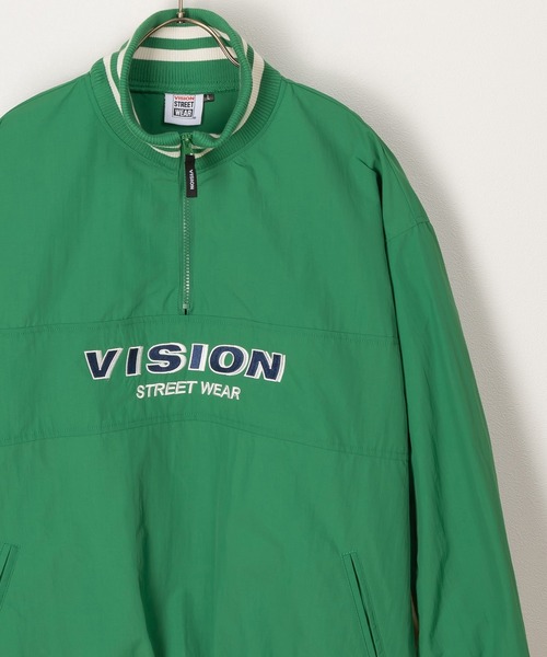 VISION STREET WEAR(ヴィジョンストリートウェア)の「【VISION STREET WEAR/ヴィジョンストリートウェア】ナイロンハーフZIPプルオーバー/アノラック/ビッグシルエット(ナイロンジャケット・メンズ・グリーン/ブラック/ネイビー・M/L)」の6枚目の写真