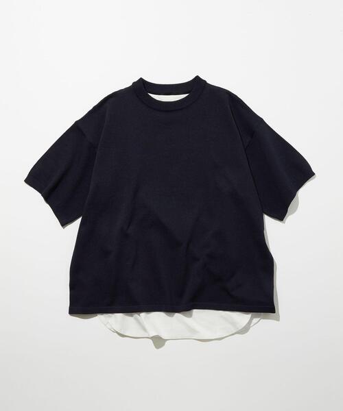 green label relaxing(グリーンレーベルリラクシング)の「【WEB限定】<GLR or> レイヤード 半袖 ニット タンクトップ付き(ニット/セーター・メンズ・ネイビー/その他1/ライトグレー・S/M/L)」の3枚目の写真
