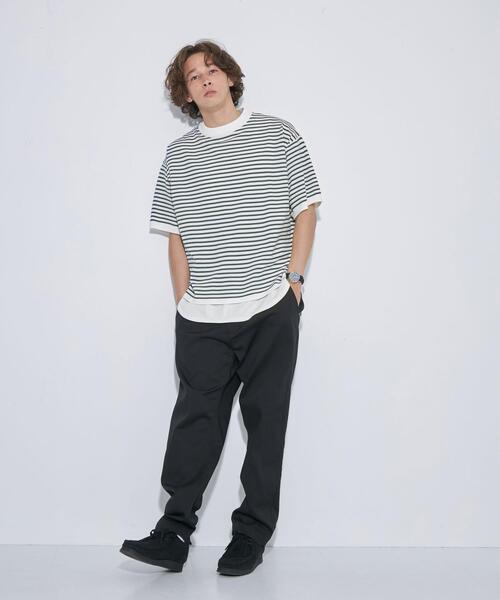 green label relaxing(グリーンレーベルリラクシング)の「【WEB限定】<GLR or> レイヤード 半袖 ニット タンクトップ付き(ニット/セーター・メンズ・ネイビー/その他1/ライトグレー・S/M/L)」の4枚目の写真