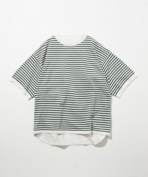 green label relaxing(グリーンレーベルリラクシング)の「【WEB限定】<GLR or> レイヤード 半袖 ニット タンクトップ付き(ニット/セーター・メンズ・ネイビー/その他1/ライトグレー・S/M/L)」の5枚目の写真
