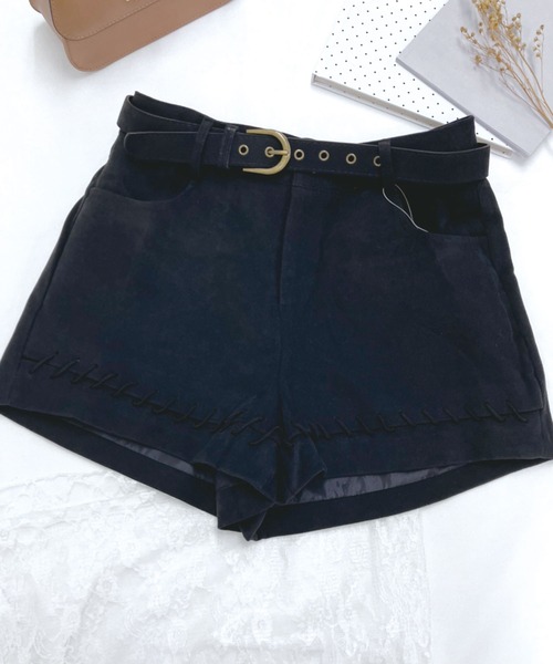 SPIGA(スピーガ)の「レースアップフェイクスエードPT(デニムパンツ・レディース・カーキ/キャメル/ブラック・MEDIUM/SMALL)」の2枚目の写真