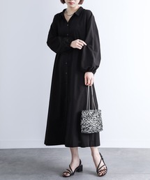 『バックギャザースキッパーシャツワンピース』